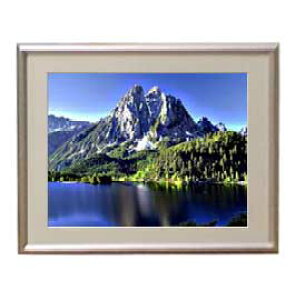 【油絵 直筆仕上げ】レンブランドの畔にて アートフレーム:色シルバー サイズ 額入りS 310×260mm 【布キャンバス・額表面保護板】 油彩 風景画 オリジナルインテリア絵画 風水画