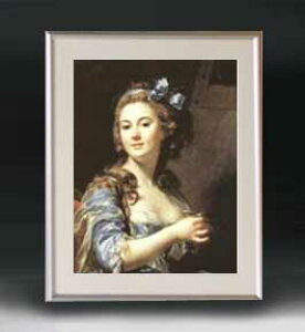 【油絵 直筆仕上げ】マリー=ガブリエル・カペ 自画像 アートフレーム サイズ 額入りM 【油彩 布キャンバス 国内生産】 絵画 販売 人物画 511×418mm 複製画 送料無料 プレゼント ギフト 開店祝