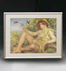 �y���G ���M�d�グ�z���m���[�� �r�����̏��N �A�[�g�t���[�� �T�C�Y �z����M �y���� �z�L�����o�X �������Y�z �G�� �̔� �l���� 511×418mm ������ �������� (���m���[��)