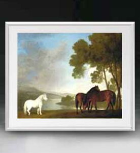 yG MdグzX^bvX Two Bay Mares And A Grey Pony A[gt[ TCY zL y zLoX Yz G ̔ i 641×531mm  