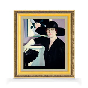 【油絵 直筆仕上げ】フランシス・カデル Portrait of a Lady in Black F8 【額入り】 絵画 販売 8号 油彩 人物画 598×524mm 複製画 送料無料 プレゼント ギフト 開店祝い 開業祝い 退職祝い 新築祝い リ