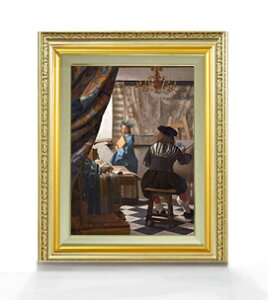 フェルメール 絵画芸術 F4 【油絵 直筆仕上げ 複製画】【額縁付】 絵画 販売 4号 油彩 人物画 477×390mm 送料無料