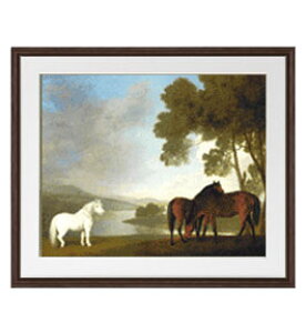�y���G ���M�d�グ�z�X�^�b�v�X Two Bay Mares And A Grey Pony �A�[�g�t���[�� �T�C�Y �z����L�F�u���E�� �y���� �z�L�����o�X �������Y�z �G�� �̔� ���i�� 651×541mm ������ ��������