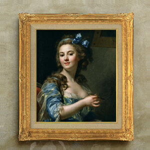 【油絵 直筆仕上げ】マリー=ガブリエル・カペ 自画像 F10 【額入り】 絵画 販売 10号 油彩 人物画 671×597mm 複製画 送料無料 プレゼント ギフト 開店祝い 開業祝い 退職祝い 新築祝い リビング