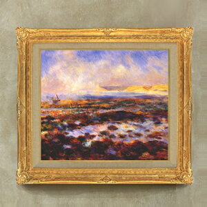 【油絵 直筆仕上げ】ルノワール 岬 F10 【額入り】 絵画 販売 10号 油彩 風景画 671×597mm 複製画 送料無料 プレゼント ギフト 開店祝い 開業祝い 退職祝い 新築祝い リビング 玄関 モダン アート