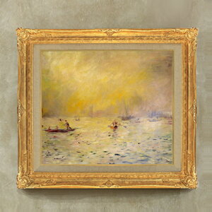 【油絵 直筆仕上げ】ルノワール 霧のベニスの風景 F10 【額入り】 絵画 販売 10号 油彩 風景画 671×597mm 複製画 送料無料 プレゼント ギフト 開店祝い 開業祝い 退職祝い 新築祝い リビング 玄