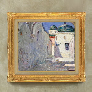 【油絵 直筆仕上げ】ワシリー・カンディンスキー Tunis, Strasse (Tunis, Street) F10 【額入り】 絵画 販売 10号 油彩 抽象画 671×597mm 複製画 送料無料 プレゼント ギフト 開店祝い 開業祝い 退職祝い