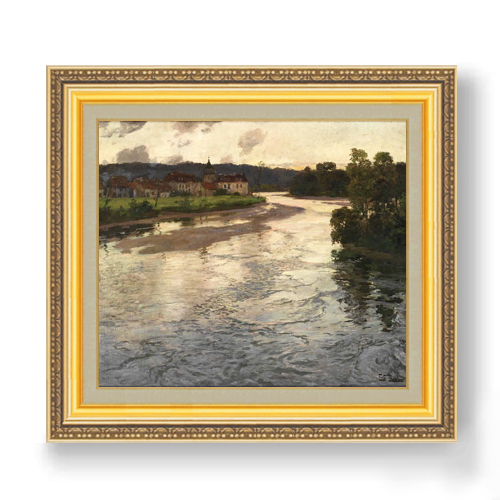 フリット タヴロー ドルドーニュ川 F10 絵画 人気商品は 販売 送料無料 うのにもお得な情報満載 673×599mm 風景画 油彩 10号
