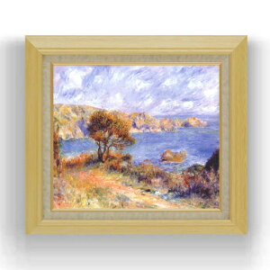 【油絵 直筆仕上げ】ルノワール ガーンジーの風景 F10 【額入り】 絵画 販売 10号 油彩 風景画 675×601mm 複製画 送料無料 プレゼント ギフト 開店祝い 開業祝い 退職祝い 新築祝い リビング 玄