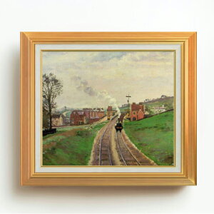 【油絵 直筆仕上げ】ピサロ ロードシップ・レイン駅、アッパー・ノーウッド F10 【アップグレード額】 絵画 販売 10号 油彩 風景画 677×603mm 複製画 送料無料 プレゼント ギフト 開店祝い 開業