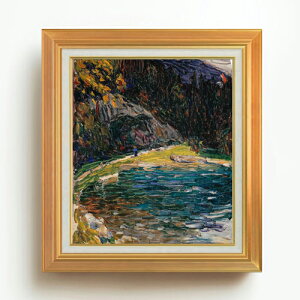 【油絵 直筆仕上げ】ワシリー・カンディンスキー Kochel, Alte Kesselbergstrasse F10 【アップグレード額】 絵画 販売 10号 油彩 抽象画 677×603mm 複製画 送料無料 プレゼント ギフト 開店祝い 開業祝い