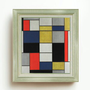 �y���G ���M�d�グ�z�s�[�g�E�����h���A�� Grande composizione A con nero, rosso, grigio, giallo e blu F10 �y�A�b�v�O���[�h�z�z �G�� �̔� 10�� ���� ���ۉ� 677×603mm ������ ��������
