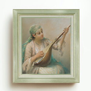�y���G ���M�d�グ�z�t�@�E�X�g�]�i�� Woman Playing a String Instrument F10 �y�A�b�v�O���[�h�z�z �G�� �̔� 10�� ���� �l���� 677×603mm ������ �������� �v���[���g �M�t�g �J�X�j�� �J�Əj�� �ސE�j