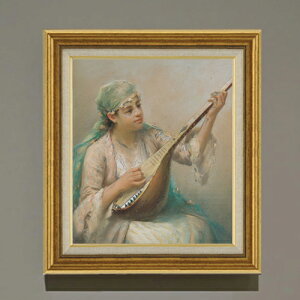 �y���G ���M�d�グ�z�t�@�E�X�g�]�i�� Woman Playing a String Instrument F10 �y�A�b�v�O���[�h�z�z �G�� �̔� 10�� ���� �l���� 681×607mm ������ �������� �v���[���g �M�t�g �J�X�j�� �J�Əj�� �ސE�j