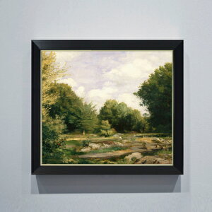 【油絵 直筆仕上げ】ルノワール A Clearing in the Woods F10 【シンプルフレーム】 絵画 販売 10号 油彩 風景画 560×485mm 複製画 送料無料 プレゼント ギフト 開店祝い 開業祝い 退職祝い 新築祝い リ