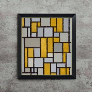 yG Mdグzs[gEhA Composition with Grid #1 F10 yVvt[z G ̔ 10  ۉ 560×485mm   v[g Mtg JXj JƏj ސEj 