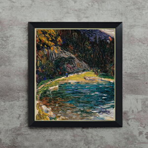 【油絵 直筆仕上げ】ワシリー・カンディンスキー Kochel, Alte Kesselbergstrasse F10 【シンプルフレーム】 絵画 販売 10号 油彩 抽象画 560×485mm 複製画 送料無料 プレゼント ギフト 開店祝い 開業祝い