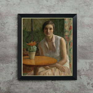 【油絵 直筆仕上げ】フリージキー Portrait of a Woman F10 【シンプルフレーム】 絵画 販売 10号 油彩 人物画 560×485mm 複製画 送料無料 プレゼント ギフト 開店祝い 開業祝い 退職祝い 新築祝い リ