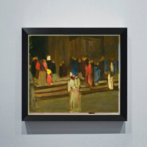 【油絵 直筆仕上げ】カンディンスキー セントクラウド公園 F10 【シンプルフレーム】 絵画 販売 10号 油彩 抽象画 560×485mm 複製画 送料無料 プレゼント ギフト 開店祝い 開業祝い 退職祝い