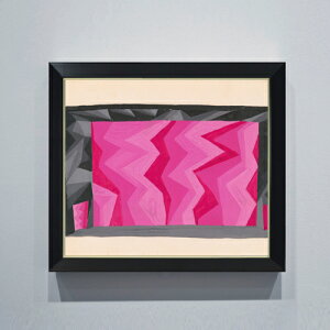 【油絵 直筆仕上げ】ライス 黒フレームのプロセニアムと大胆な色彩装置の劇場デザイン F10 【額入り】 絵画 販売 10号 油彩 抽象画 677×603mm 複製画 送料無料 プレゼント ギフト 開店祝い 開業