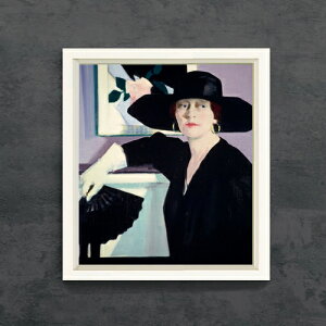 �y���G ���M�d�グ�z�t�����V�X�E�J�f�� Portrait of a Lady in Black F10 �y�V���v���t���[���z �G�� �̔� 10�� ���� �l���� 560×485mm ������ �������� �v���[���g �M�t�g �J�X�j�� �J�Əj�� �ސE�j�� 