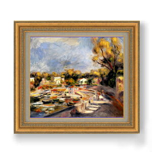 【油絵 直筆仕上げ】ルノワール カーニュの河口 F10 【額入り】 絵画 販売 10号 油彩 風景画 677×603mm 複製画 送料無料 プレゼント ギフト 開店祝い 開業祝い 退職祝い 新築祝い リビング 玄関