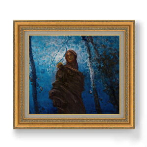 【油絵 直筆仕上げ】ヴァンキエ 月夜 F10 【額入り】 絵画 販売 10号 油彩 抽象画 677×603mm 複製画 送料無料 プレゼント ギフト 開店祝い 開業祝い 退職祝い 新築祝い リビング 玄関 モダン アー