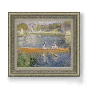 【油絵 直筆仕上げ】ルノワール 小舟 F10 【額入り】 絵画 販売 10号 油彩 風景画 677×603mm 複製画 送料無料 プレゼント ギフト 開店祝い 開業祝い 退職祝い 新築祝い リビング 玄関 モダン アー