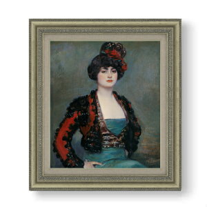 【油絵 直筆仕上げ】ラモン・カザス Julia F10 【額入り】 絵画 販売 10号 油彩 人物画 677×603mm 複製画 送料無料 プレゼント ギフト 開店祝い 開業祝い 退職祝い 新築祝い リビング 玄関 モダン