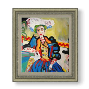 【油絵 直筆仕上げ】カルドーゾ A mulher F10 【額入り】 絵画 販売 10号 油彩 抽象画 677×603mm 複製画 送料無料 プレゼント ギフト 開店祝い 開業祝い 退職祝い 新築祝い リビング 玄関 モダン ア