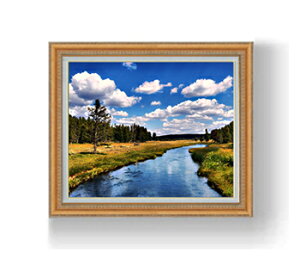 【油絵 直筆仕上げ】オルセットの河 F12サイズ 額入り 【額入り】 油彩 風景画 オリジナルインテリア絵画 風水画 額縁 754×648mm 複製画 送料無料 プレゼント ギフト 開店祝い 開業祝い 退職祝