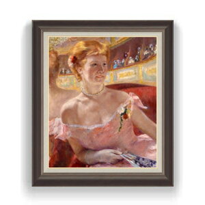 �y���G ���M�d�グ�z���A���[�E�J�T�b�g Woman with a Pearl Necklace in a Loge F12 �y���� �������Y �C���e���A�z�G�� �̔� 12�� �l���� �z�� 736×630mm ������ �������� �v���[���g �M�t�g �J�X�j�� �J��
