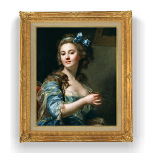 【油絵 直筆仕上げ】マリー=ガブリエル・カペ 自画像 F15 【油彩 国内生産 インテリア】絵画 販売 15号 人物画 ゴールド額縁 781×660mm 複製画 送料無料 プレゼント ギフト 開店祝い 開業祝い 退