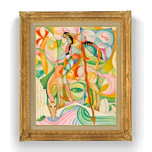 【油絵 直筆仕上げ】アマデオ・デ・ソウザ・カルドソ D. Quixote F15 【油彩 国内生産 インテリア】絵画 販売 15号 抽象画 ゴールド額縁 781×660mm 複製画 送料無料 プレゼント ギフト 開店祝い 開