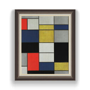 �y���G ���M�d�グ�z�s�[�g�E�����h���A�� Grande composizione A con nero, rosso, grigio, giallo e blu F15 �y���� �������Y �C���e���A�z�G�� �̔� 15�� ���ۉ� �z�� 780×658mm ������ ��������