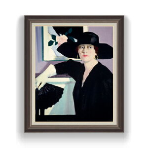 �y���G ���M�d�グ�z�t�����V�X�E�J�f�� Portrait of a Lady in Black F15 �y���� �������Y �C���e���A�z�G�� �̔� 15�� ���ۉ� �z�� 780×658mm ������ ��������