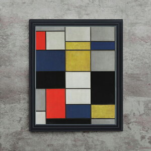 �y���G ���M�d�グ�z�s�[�g�E�����h���A�� Grande composizione A con nero, rosso, grigio, giallo e blu F15 �y���� �A�b�v�O���[�h�z�z�G�� �̔� 15�� ���ۉ� �z�� 712×590mm ������ ��������