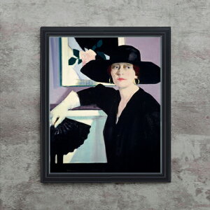 �y���G ���M�d�グ�z�t�����V�X�E�J�f�� Portrait of a Lady in Black F15 �y���� �A�b�v�O���[�h�z�z�G�� �̔� 15�� ���ۉ� �z�� 712×590mm ������ ��������