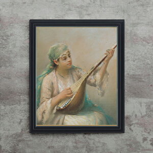 �y���G ���M�d�グ�z�t�@�E�X�g�]�i�� Woman Playing a String Instrument F15 �y���� �A�b�v�O���[�h�z�z�G�� �̔� 15�� ���i��z�� 712×590mm ������ �������� �v���[���g �M�t�g �J�X�j�� �J�Əj�� �ސE