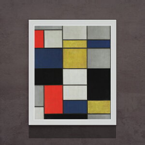�y���G ���M�d�グ�z�s�[�g�E�����h���A�� Grande composizione A con nero, rosso, grigio, giallo e blu F15 �y���� �A�b�v�O���[�h�z�z�G�� �̔� 15�� ���ۉ� �z�� 712×590mm ������ ��������