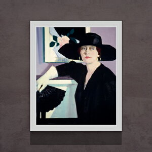 �y���G ���M�d�グ�z�t�����V�X�E�J�f�� Portrait of a Lady in Black F15 �y���� �A�b�v�O���[�h�z�z�G�� �̔� 15�� ���ۉ� �z�� 712×590mm ������ ��������