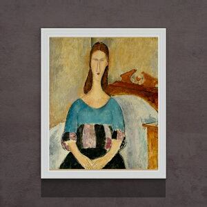 �y���G ���M�d�グ�z���f�B���A�[�j Portrait of Jeanne Hebuterne F15 �y���� �A�b�v�O���[�h�z�z�G�� �̔� 15�� �l���� �z�� 712×590mm ������ �������� �v���[���g �M�t�g �J�X�j�� �J�Əj�� �ސE�j�� 