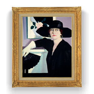 �y���G ���M�d�グ�z�t�����V�X�E�J�f�� Portrait of a Lady in Black F15 �y�A�b�v�O���[�h�z���z�G�� �̔� 15�� ���ۉ� �z�� 781×660mm ������ ��������