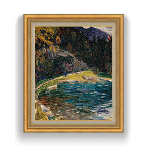 【油絵 直筆仕上げ】ワシリー・カンディンスキー Kochel, Alte Kesselbergstrasse F15 【油彩 国内生産 インテリア】絵画 販売 15号 抽象画 ゴールド額縁 800×678mm 複製画 送料無料 プレゼント ギフト 開