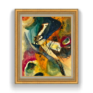 【油絵 直筆仕上げ】ワシリー・カンディンスキー Untitled F15 【油彩 国内生産 インテリア】絵画 販売 15号 抽象画 ゴールド額縁 800×678mm 複製画 送料無料 プレゼント ギフト 開店祝い 開業祝い