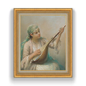 �y���G ���M�d�グ�z�t�@�E�X�g�]�i�� Woman Playing a String Instrument F15 �y���� �������Y �C���e���A�z�G�� �̔� 15�� ���i�� �S�[���h�z�� 800×678mm ������ �������� �v���[���g �M�t�g �J�X�j�� 