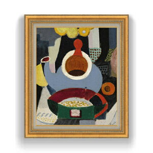 【油絵 直筆仕上げ】サラガ Nature morte a la theiere F15 【油彩 国内生産 インテリア】絵画 販売 15号 抽象画 ゴールド額縁 800×678mm 複製画 送料無料 プレゼント ギフト 開店祝い 開業祝い 退職祝い