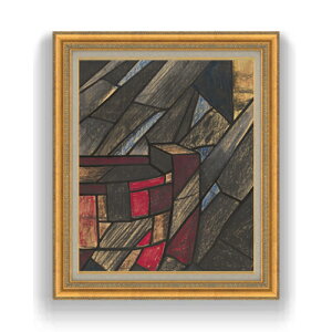 【油絵 直筆仕上げ】ホルスト Ontwerp voor raam F15 【油彩 国内生産 インテリア】絵画 販売 15号 抽象画 ゴールド額縁 800×678mm 複製画 送料無料 プレゼント ギフト 開店祝い 開業祝い 退職祝い 新