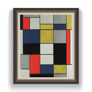 yG Mdグzs[gEhA Grande composizione A con nero, rosso, grigio, giallo e blu F20 y LoX Y CeAzG ̔ 20 ۉ 863×734mm  