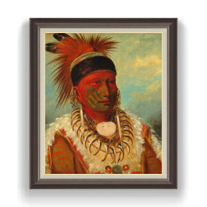 yG MdグzJg The White Cloud, Head Chief of the Iowas F20 y LoX Y CeAzG ̔ 20 l 863×734mm  